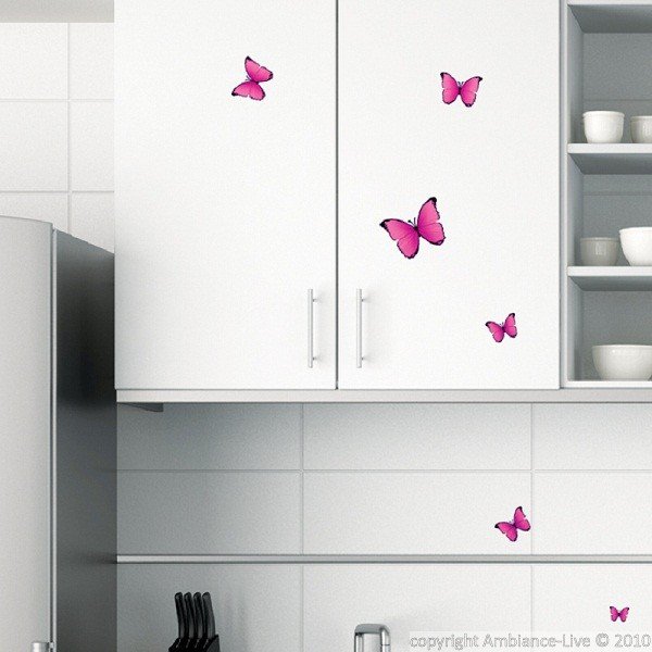 Sada 18 samolepek Fanastick Pink Butterflies-image-1