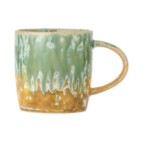 Žlutý/světle zelený šálek z kameniny 400 ml Milani – Bloomingville-image-3