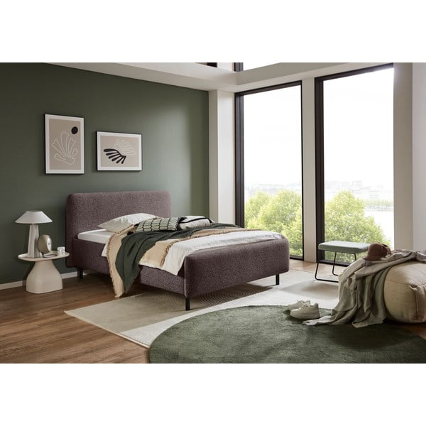 Antracitová čalouněná dvoulůžková postel s úložným prostorem s roštem 180x200 cm Primo – Meise Möbel-image-1