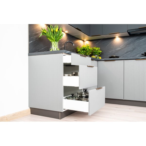 Rohová kuchyně s pracovní deskou (bez montáže) 370 cm Rowan – STOLKAR-image-4