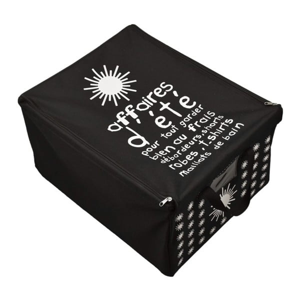 Černý úložný box na letní oblečení Incidence T3