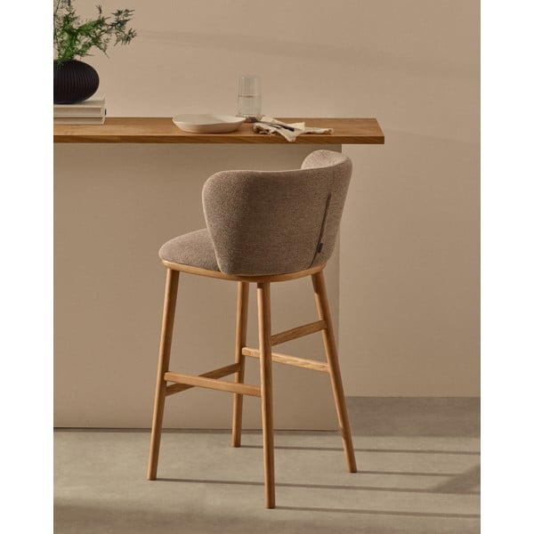 Světle hnědá barová židle (výška sedáku 75,5 cm) Ciselia – Kave Home-image-1