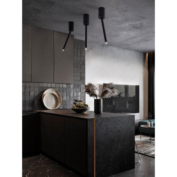 Matně černé hliníkové LED stropní svítidlo s ohybatelnou konstrukcí Stilvi – Nova Luce-image-1