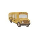 Okrově žlutý pratelný/ručně tkaný bavlněný dětský koberec 90x130 cm School Bus – Lorena Canals
