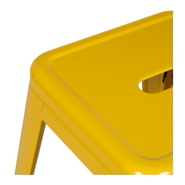 Žluté kovové barové stoličky v sadě 2 ks (výška sedáku 76,5 cm) – Ixia-image-2