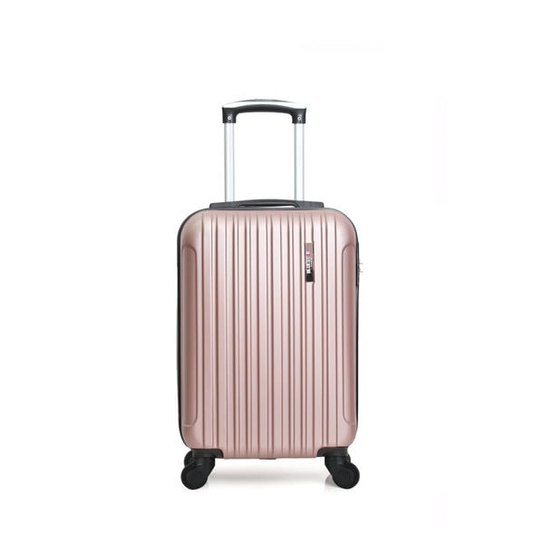 Růžový cestovní kufr na kolečkách Bluestar Margo, 37 l