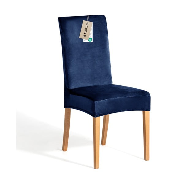 Modré napínací potahy v sadě 4 ks na židli 48 cm Sento – Restilo-image-3