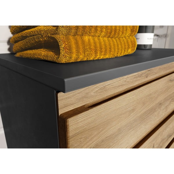 Tmavě šedá koupelnová skříňka v dekoru dubu 60x97 cm Salinas - Germania-image-3