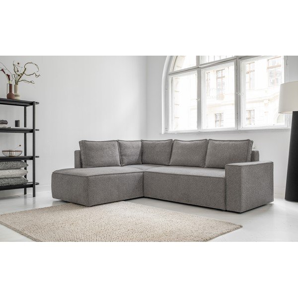 Světle šedá rozkládací rohová pohovka (levý roh) Brave Dave – Miuform-image-2