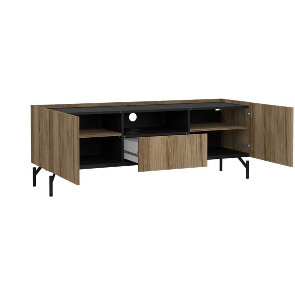Hnědý TV stolek v dekoru dubu 147x54x41 cm Bergen – Tvilum-image-4