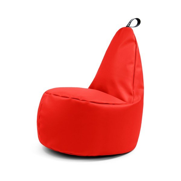 Červený sedací vak z imitace kůže Lull XL – So Soft?