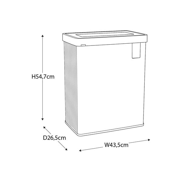 Modrý odpadkový koš na tříděný odpad z recyklovaného plastu 54 l Verto Recycle – Curver-image-4