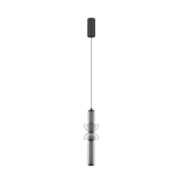 Šedé skleněné LED stmívatelné závěsné svítidlo ø 12 cm Ulon – Nova Luce