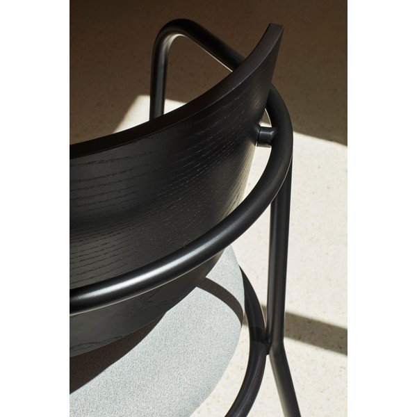 Černo-šedé křeslo v dekoru jasanu Eclipse - Teulat-image-1