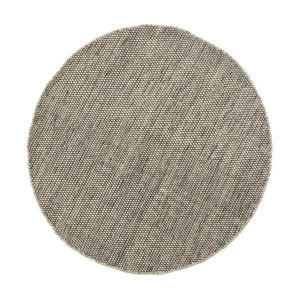 Vlněný koberec Asko, 90 cm, šedobéžový