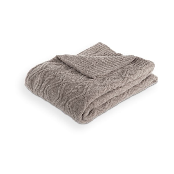 Taupe deka z mikroplyše 130x170 cm Aspen – Tiseco Home Studio