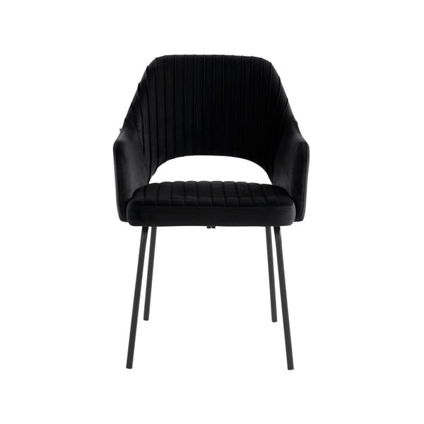 Černé sametové jídelní židle v sadě 2 ks Britney - Støraa-image-1