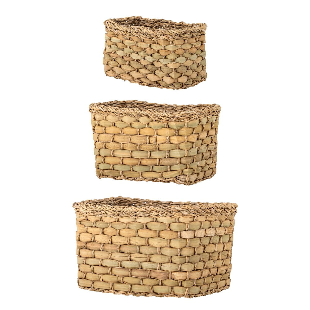 Košíky z mořské trávy v sadě 3 ks 26x16x16 cm Ramon – Bloomingville