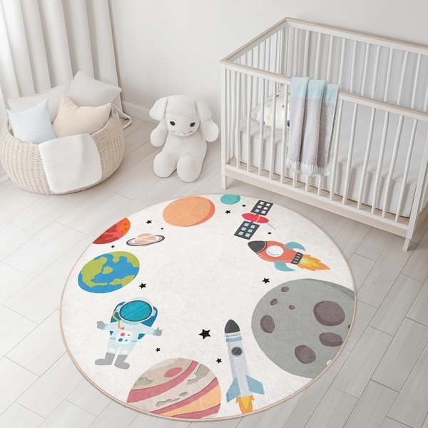 Pratelný dětský hrací koberec ø120 cm Space Trip – Mila Home-image-3