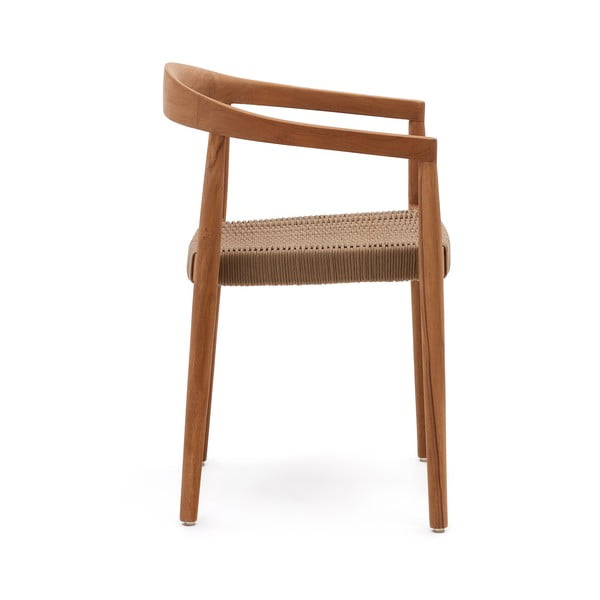 Dřevěné zahradní židle v sadě 4 ks v přírodní barvě Ydalia – Kave Home-image-2