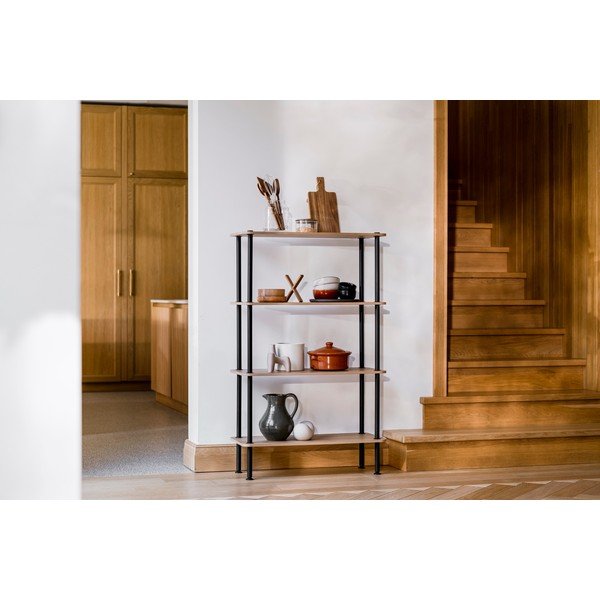 Regál v dekoru dubu v přírodní barvě 80x90,5x35 cm Teidi – noo.ma-image-4