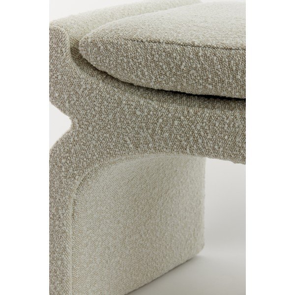 Krémový taburet z textilie bouclé Nafya – Light & Living-image-3