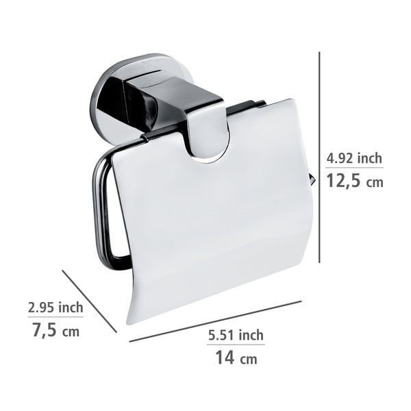 Samodržící kovový držák na toaletní papír Maribor - Wenko-image-3