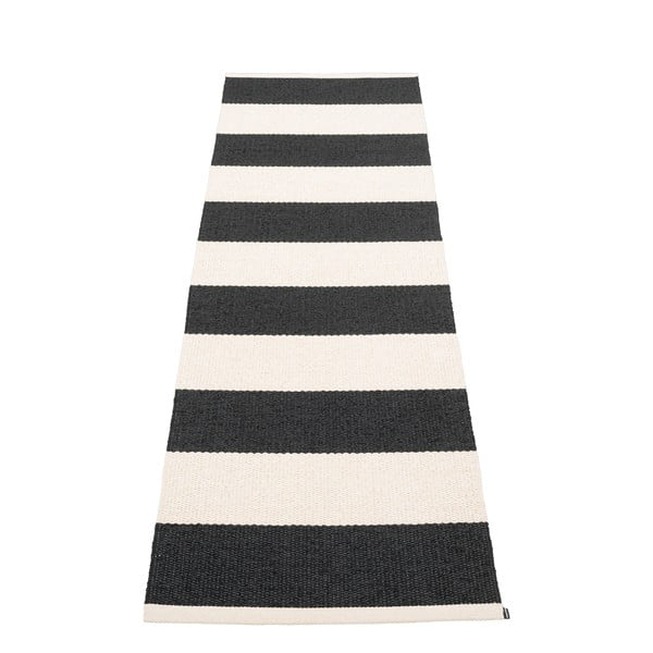 Černo-bílý vnitřní a venkovní běhoun 70x225 cm Bob Black Vanilla – Pappelina