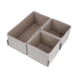 Sada 3 béžových organizérů Bigso Box of Sweden Drawer