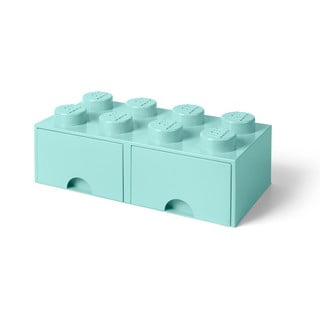 Mentolově zelený úložný box se dvěma šuplíky LEGO®