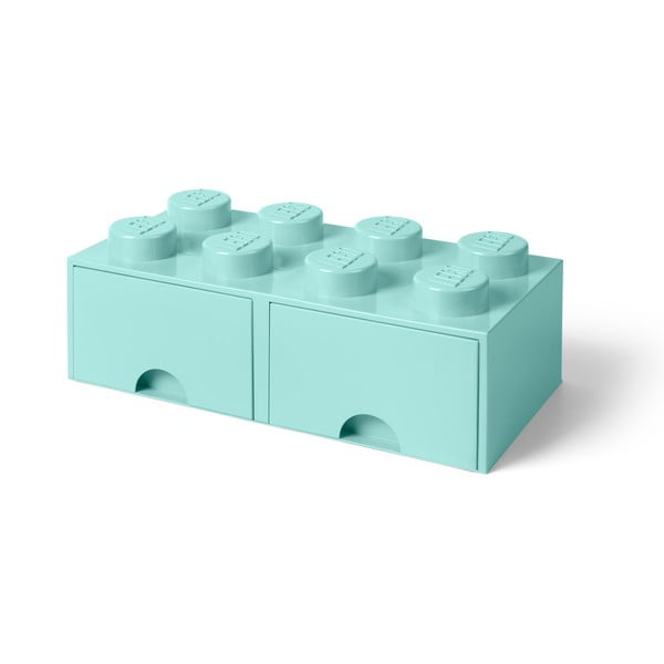 Mentolově zelený úložný box se dvěma šuplíky LEGO®-image-1