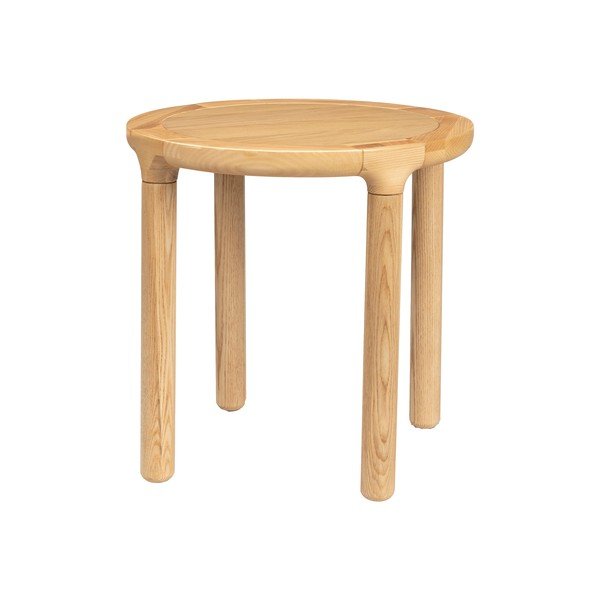 Kulatý odkládací stolek v dekoru dubu ø 45 cm Storm – Zuiver