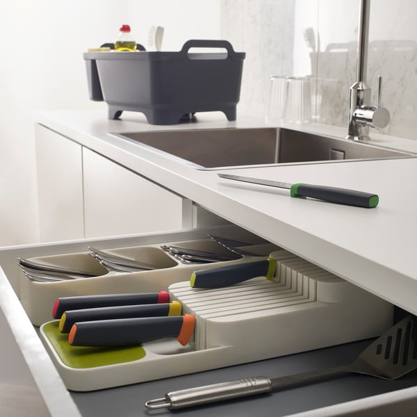 Bílo-zelená kompaktní příborník Joseph Joseph DrawerStore-image-1