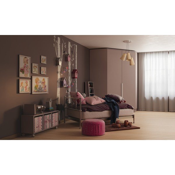 Krémové závěsné svítidlo ø 46 cm Kasel – GTV-image-2