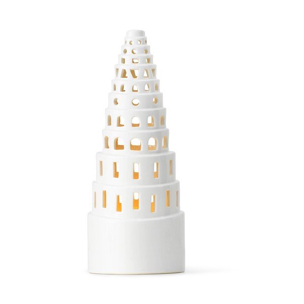 Bílý keramický vánoční svícen Kähler Design Lighthouse, ø 9 cm-image-2
