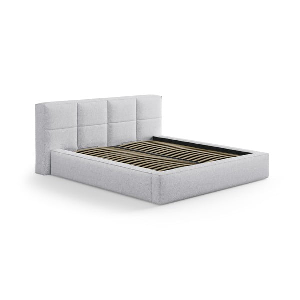 Světle šedé čalouněné čelo postele 249x100 cm Darren – Micadoni -image-3