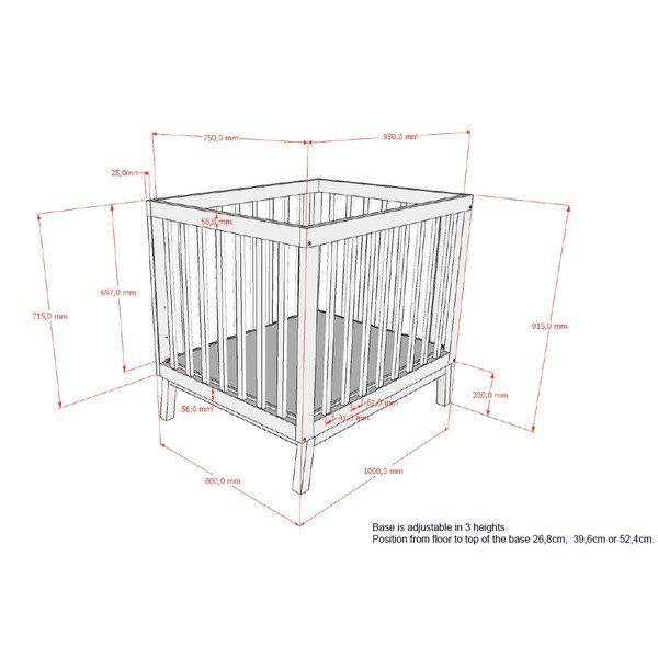 Béžová dětská ohrádka z borovicového dřeva 95x75 cm Sezane – Vipack-image-3