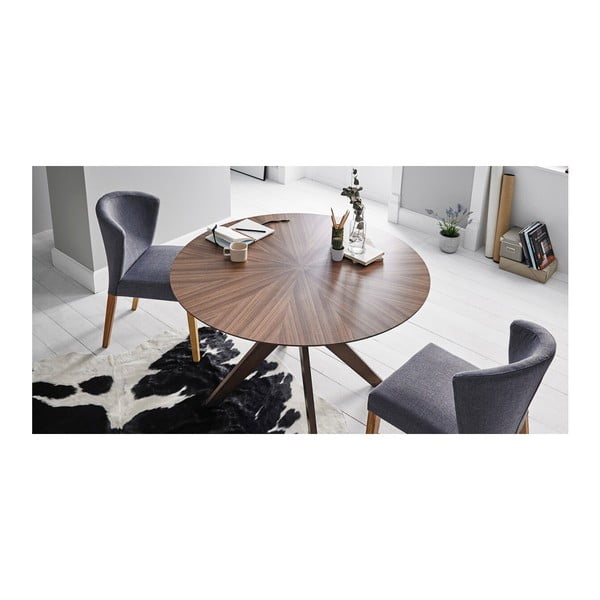 Jídelní stůl v dekoru ořechového dřeva sømcasa Carmel, ⌀ 120 cm-image-1