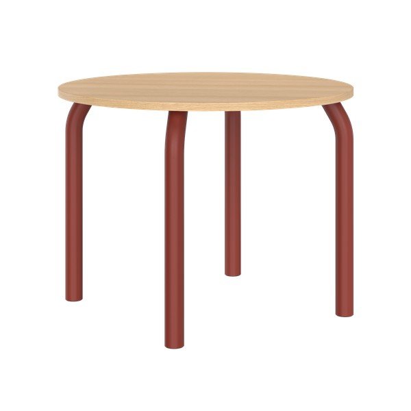 Kulatý jídelní stůl s deskou v dubovém dekoru ø 100 cm Meko – noo.ma