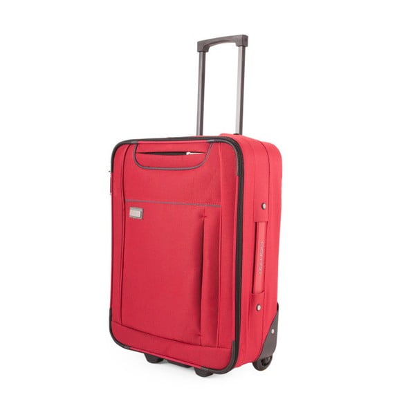 Červený cestovní kufr na kolečkách Arsamar Murphy, výška 55 cm