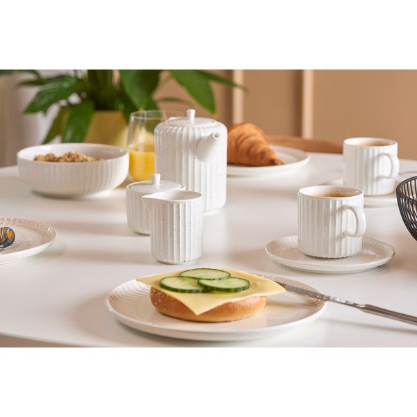 Bílý hrnek z kostního porcelánu 410 ml Ora Gloss – Salt&Pepper-image-2