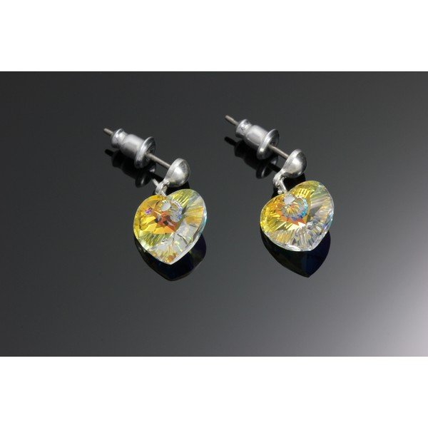 Náušnice se Swarovski Elements Laura Bruni Heart Tiger