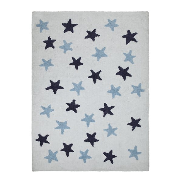 Bílý bavlněný ručně vyráběný koberec Lorena Canals Messy Stars, 120 x 160 cm