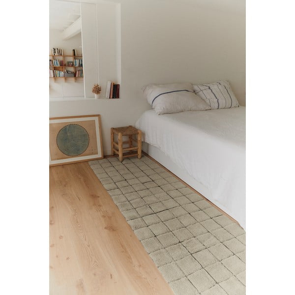 Béžový ručně tkaný vlněný běhoun 80x230 cm Mosaic Sandstone – Lorena Canals-image-1