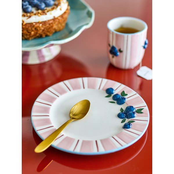 Růžové/krémové dezertní  talíře v sadě 4 ks z kameniny ø 20,5 cm Carry – Bloomingville-image-1