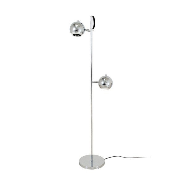 Stojací lampa Retro Two Lights, chrom