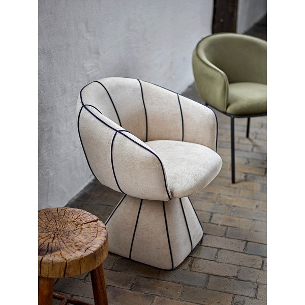Khaki sametové jídelní křeslo s područkami Cortone – Bloomingville-image-2