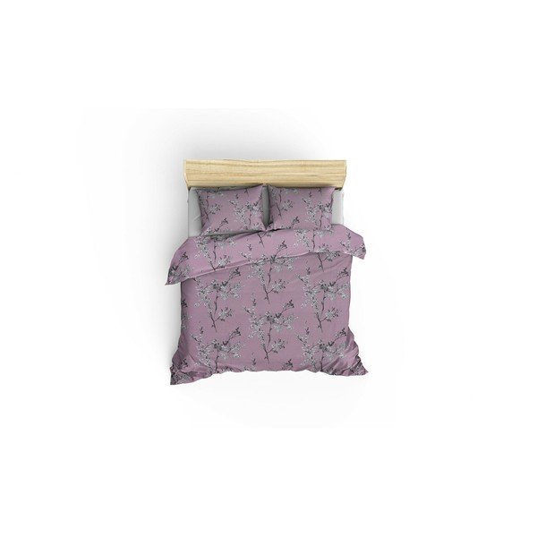 Prodloužené růžové povlečení na dvoulůžko z bavlny Renforcé 240x220 cm Chicory – Mijolnir-image-2