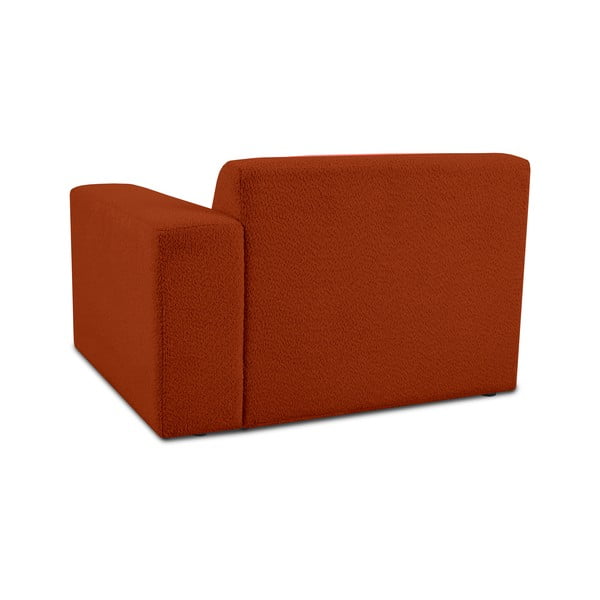 Modul pohovky z textilie bouclé v cihlové barvě (pravý roh) Roxy – Scandic-image-2