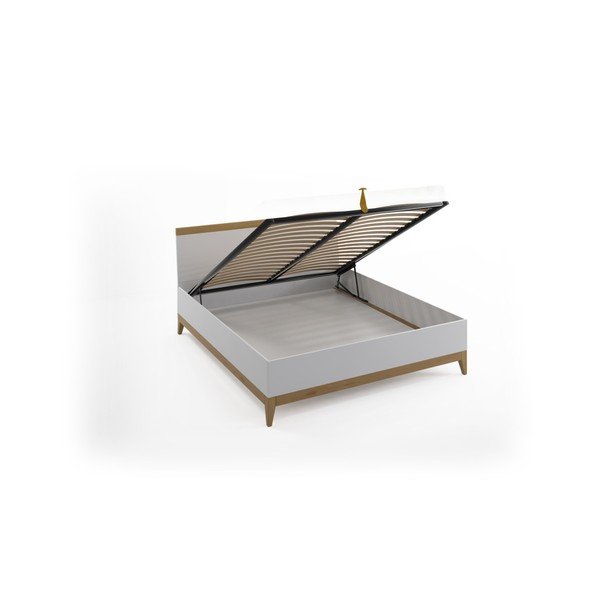 Dvoulůžková postel z masivního borovicového dřeva SKANDICA Livia BC, 140 x 200 cm-image-3